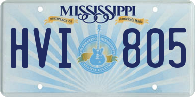 MS license plate HVI805