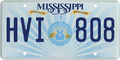MS license plate HVI808