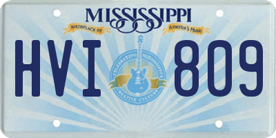 MS license plate HVI809