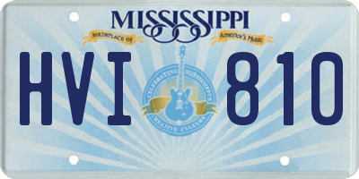 MS license plate HVI810