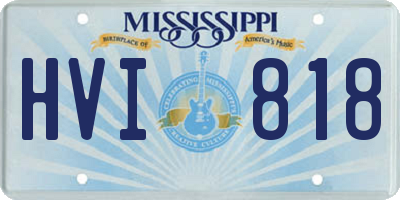 MS license plate HVI818