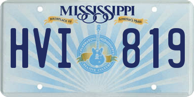 MS license plate HVI819