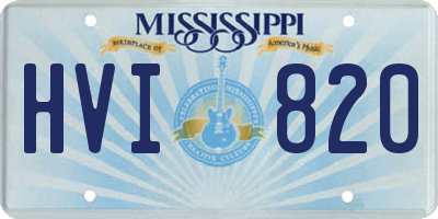 MS license plate HVI820