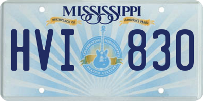 MS license plate HVI830