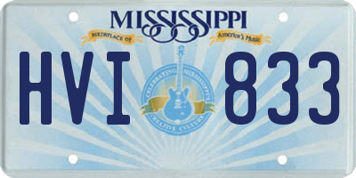 MS license plate HVI833