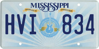MS license plate HVI834