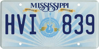 MS license plate HVI839