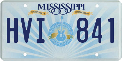 MS license plate HVI841