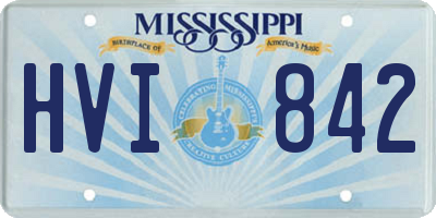 MS license plate HVI842