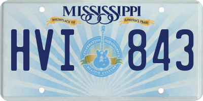 MS license plate HVI843