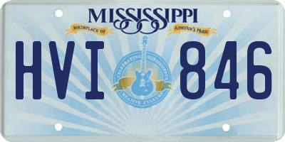 MS license plate HVI846