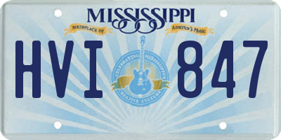MS license plate HVI847