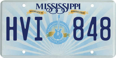 MS license plate HVI848