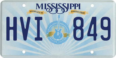 MS license plate HVI849