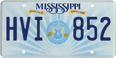 MS license plate HVI852