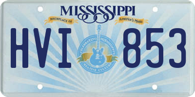 MS license plate HVI853