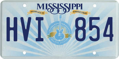 MS license plate HVI854