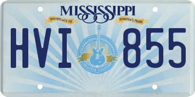 MS license plate HVI855
