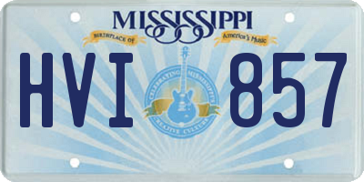 MS license plate HVI857