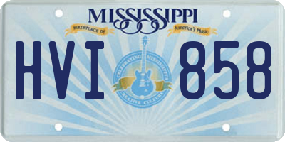MS license plate HVI858