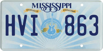 MS license plate HVI863