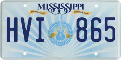 MS license plate HVI865