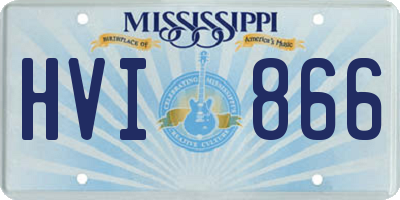 MS license plate HVI866