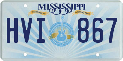 MS license plate HVI867