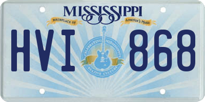 MS license plate HVI868