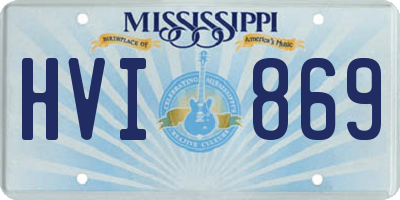 MS license plate HVI869