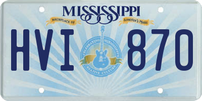 MS license plate HVI870