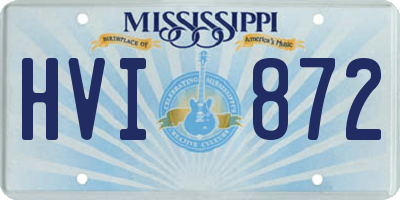 MS license plate HVI872