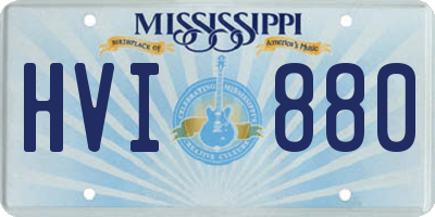MS license plate HVI880