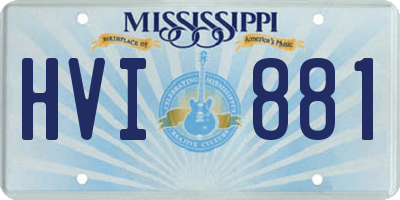 MS license plate HVI881