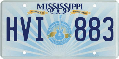 MS license plate HVI883