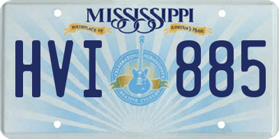 MS license plate HVI885