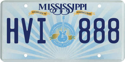MS license plate HVI888