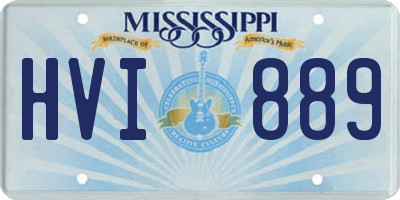 MS license plate HVI889