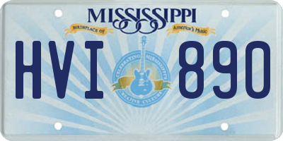 MS license plate HVI890
