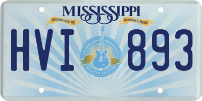 MS license plate HVI893