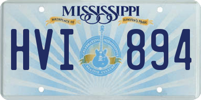 MS license plate HVI894