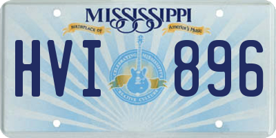 MS license plate HVI896