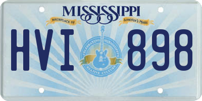 MS license plate HVI898