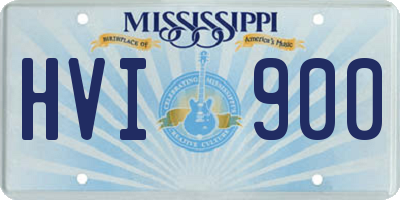 MS license plate HVI900