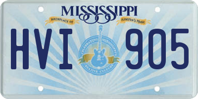 MS license plate HVI905
