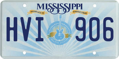 MS license plate HVI906