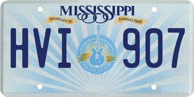 MS license plate HVI907