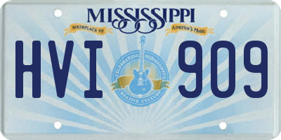 MS license plate HVI909