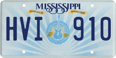 MS license plate HVI910