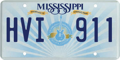 MS license plate HVI911